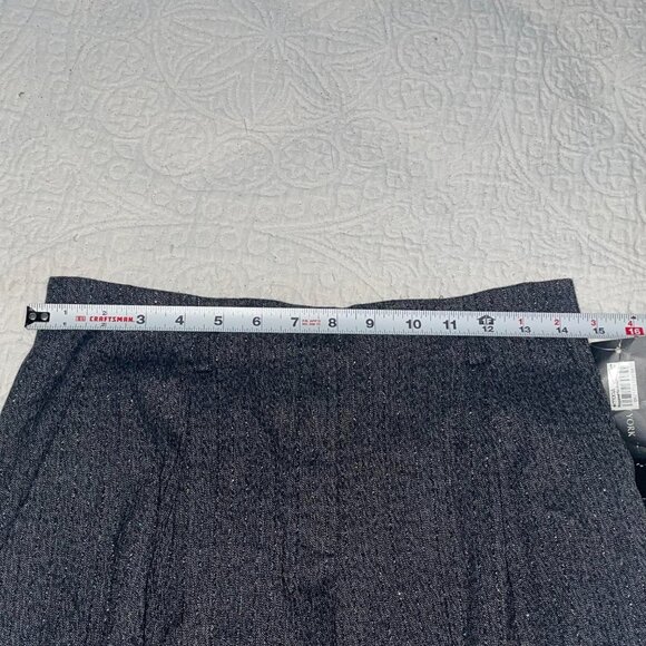 Jones New York Collection Black Gray Silver Pinstripe Slacks Sz 4 NWT - Picture 7 of 8